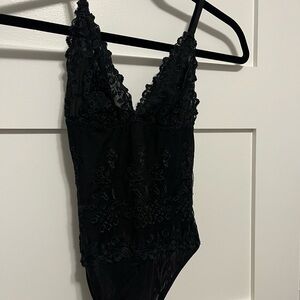 Dynamite Black Lace Bodysuit